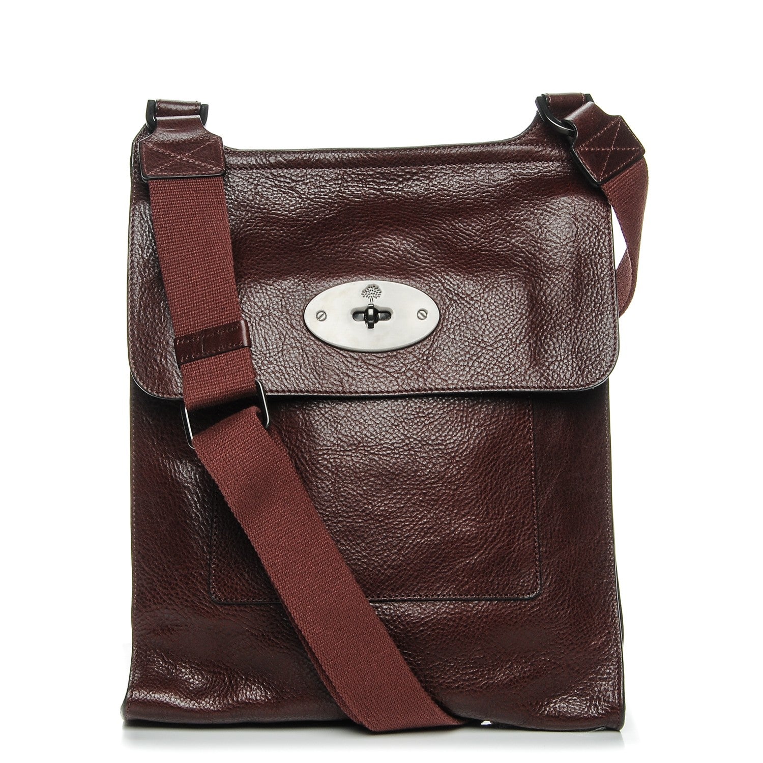 Mulberry Natural Grain Calfskin Antony Messenger Crossbody Oxblood 1 of 6