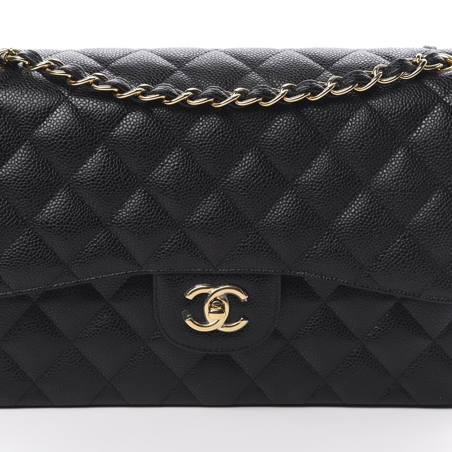 Chanel Caviar Quilted Jumbo Double Flap Black 8 of 11