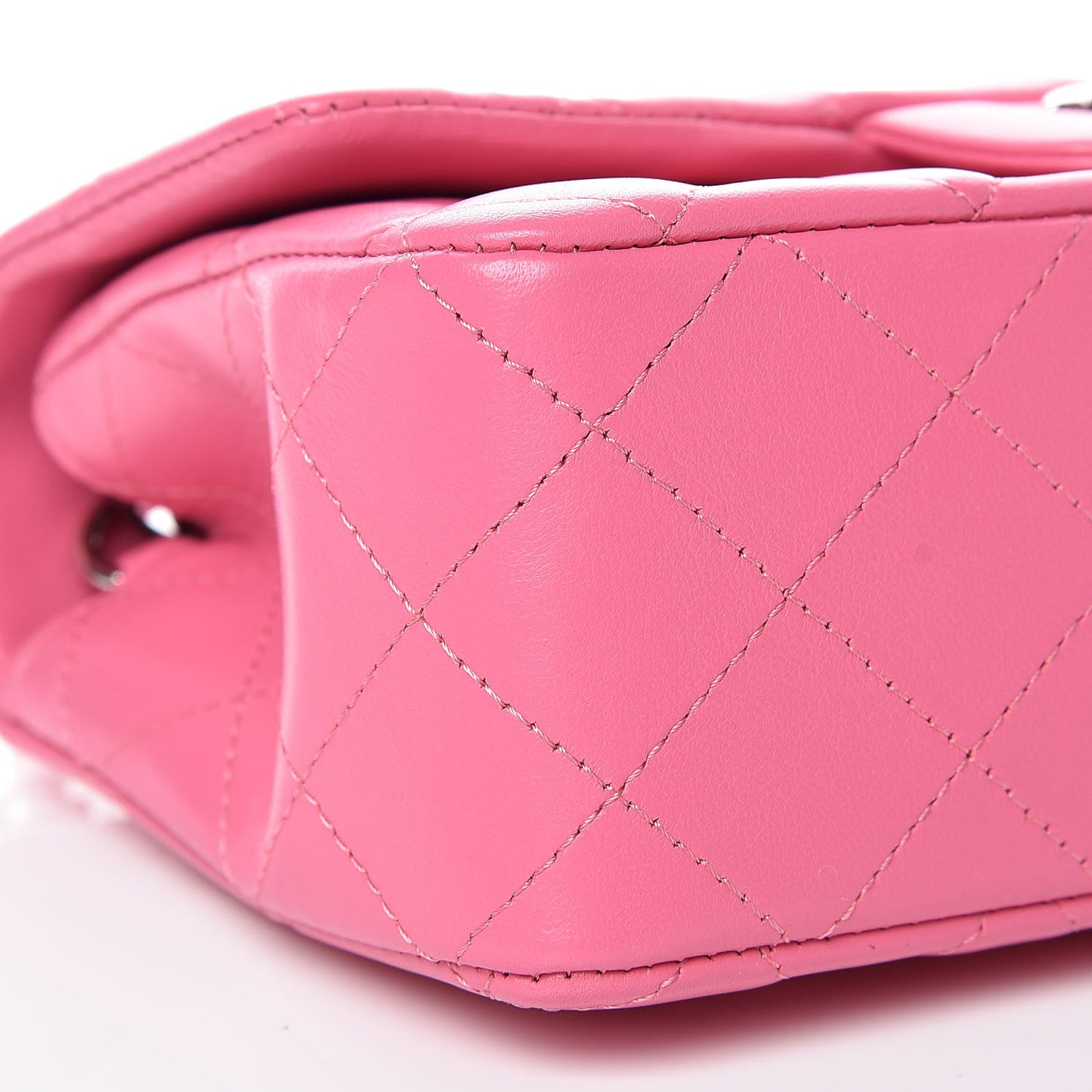 Lambskin Quilted Mini Rectangular Flap Pink