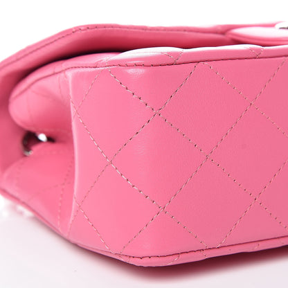 Chanel Lambskin Quilted Mini Rectangular Flap Pink 5 of 10