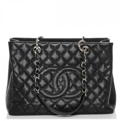 Chanel Caviar Quilted Grand Shopping Tote GST Black 1 of 7