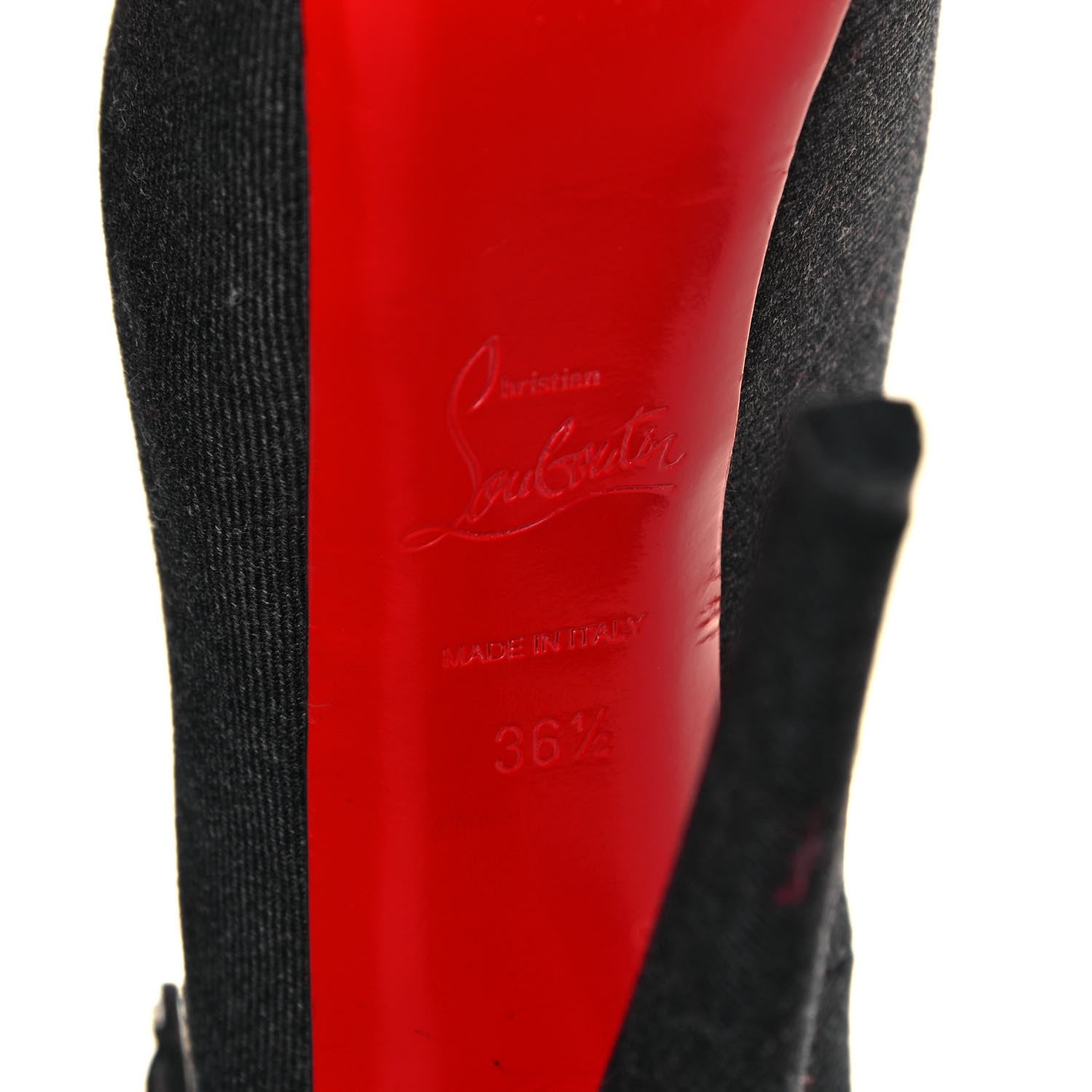 Christian Louboutin Flannel Lady Daf 160 Pumps 36.5 Black 6 of 12