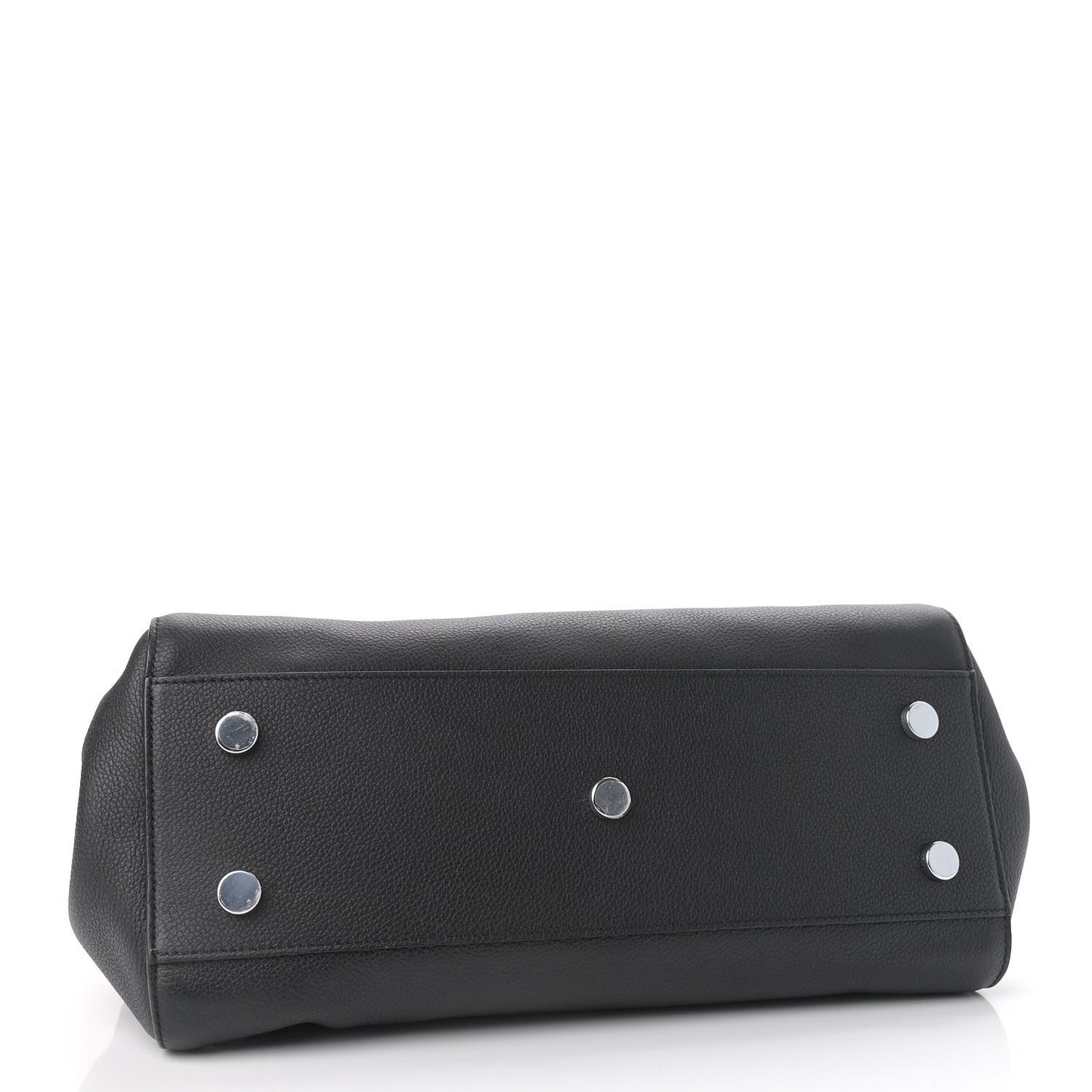 Grained Calfskin Small Cabas Rive Gauche Black