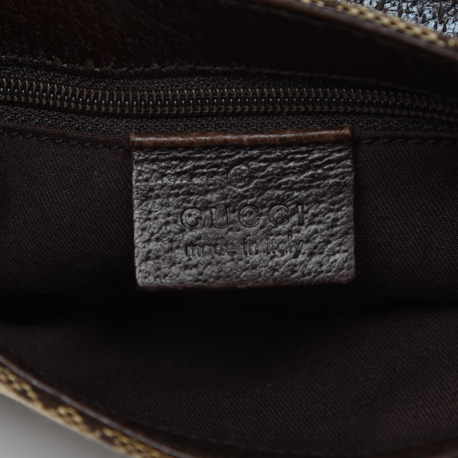 Gucci Monogram Waist Pouch Bag Dark Brown 6 of 12
