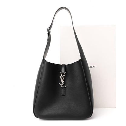 Saint Laurent Smooth Calfskin Small Le 5 A 7 Soft Hobo Black 11 of 11