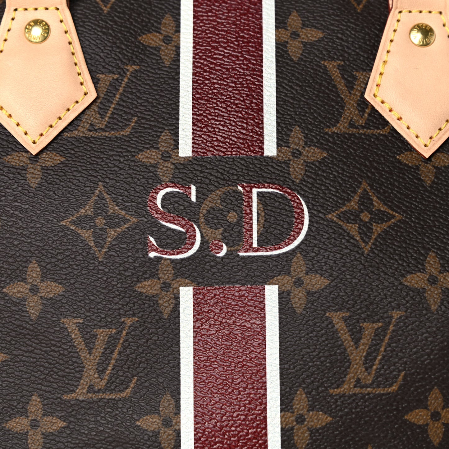 Monogram My LV Heritage Speedy Bandouliere 30 Bordeaux White