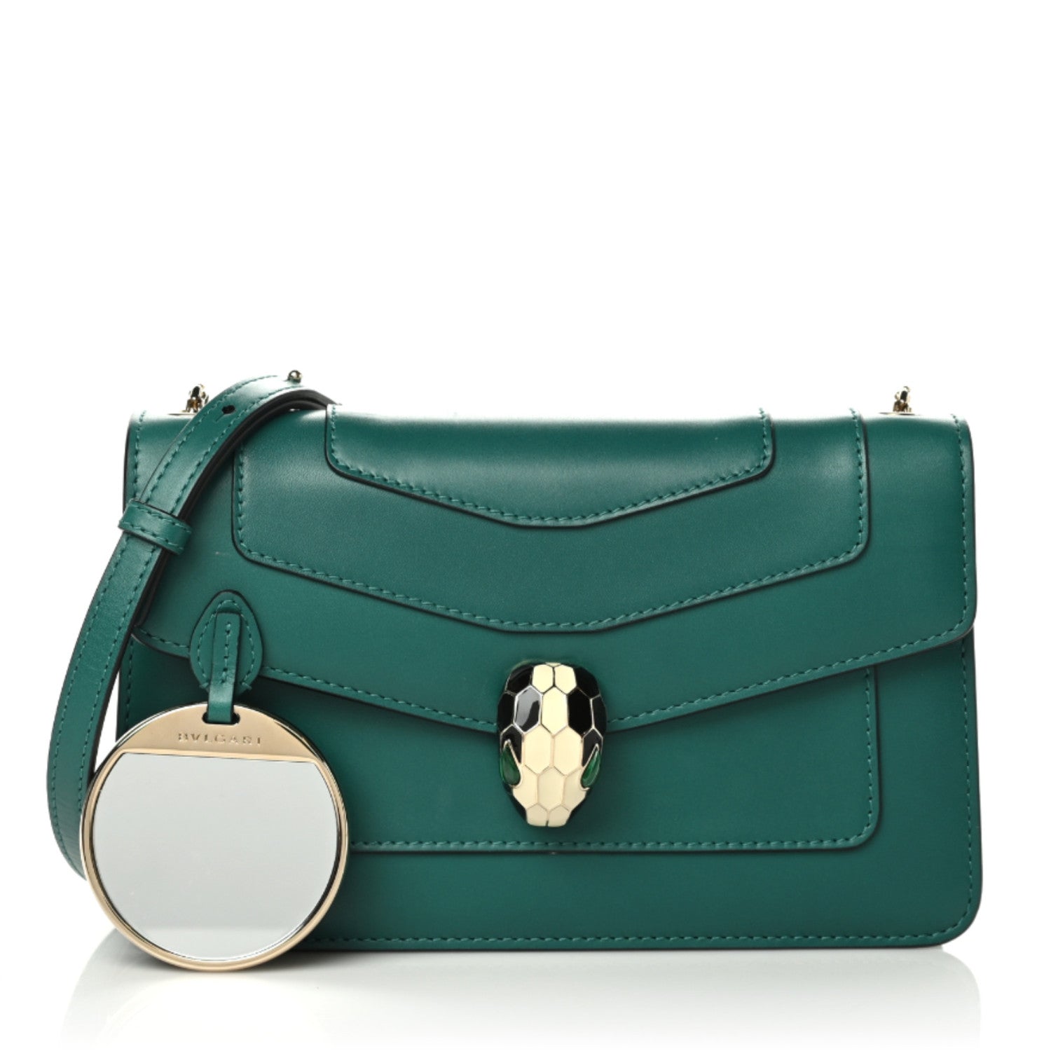 Bulgari Calfskin Serpenti Forever Crossbody Bag Emerald Green 1 of 7