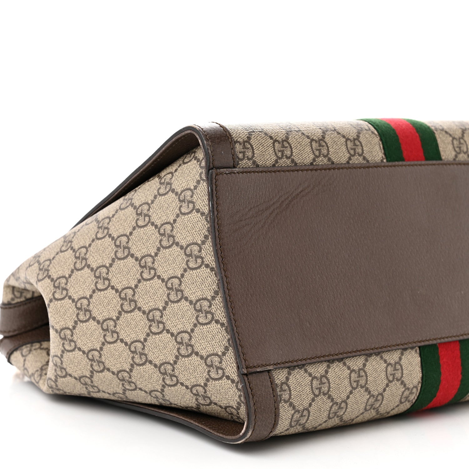 Gucci GG Supreme Monogram Web Medium Ophidia Tote Bag Brown 9 of 17