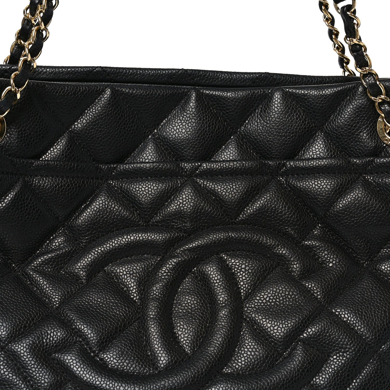 Chanel Caviar Quilted CC Timeless Soft Tote Black 7 of 9
