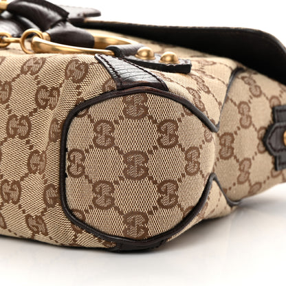 Gucci Monogram Horsebit Chain Flap Shoulder Bag Brown 10 of 13
