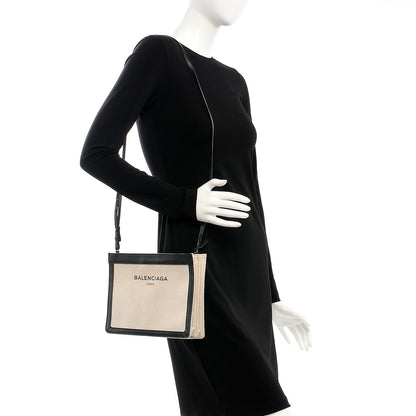 Balenciaga Cotton Canvas Pochette Crossbody Bag Black 2 of 7