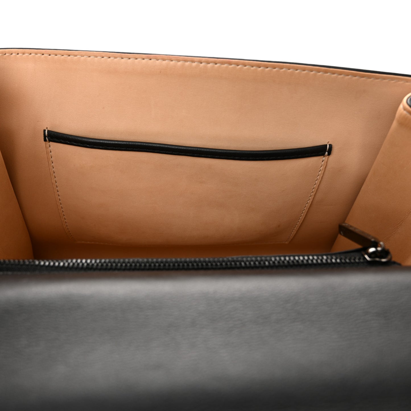 Calfskin MM Tempete Satchel Black
