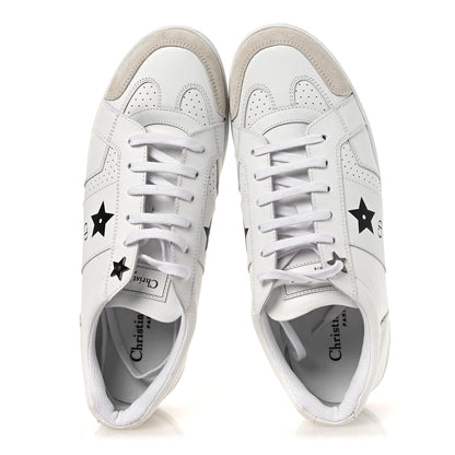 Christian Dior Calfskin Suede Dior Star Low Top Sneakers 39 White 2 of 11