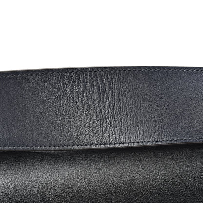 Celine Shiny Smooth Calfskin Medium Frame Shoulder Bag Black Navy 13 of 14