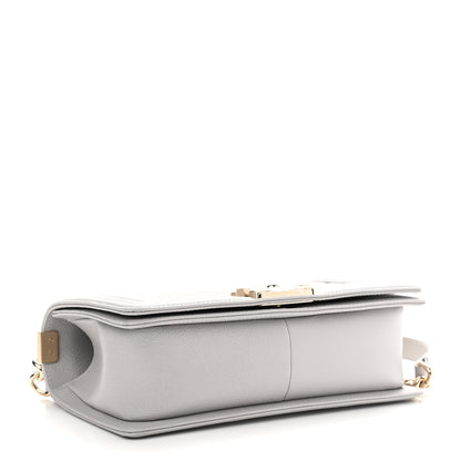 Chanel Caviar Quilted Medium Boy Flap Light Grey 1 of 8