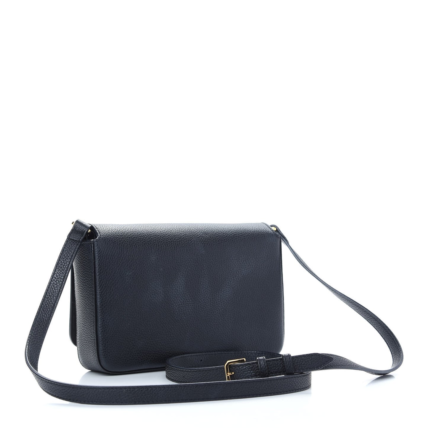 Grainy Calfskin Vintage Check Hampshire Crossbody Black