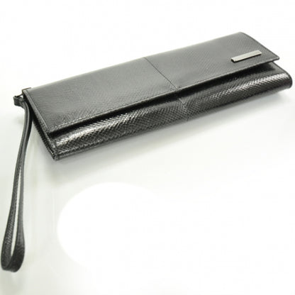 Gucci Lizard Long Clutch Wallet Black 3 of 8
