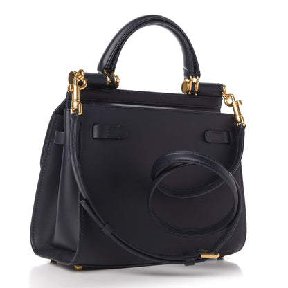 Dolce & Gabbana Vitello Morbido Small Sicily 58 Bag Dark Blue 3 of 9