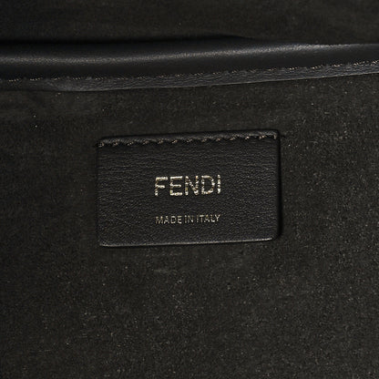 Fendi Mohair Vitello Aura Logo Large Fendi Sunshine Shopper Tote White Ebano 6 of 11
