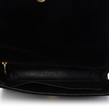 Chanel Velvet Quilted Evening Bag Black 5 of 12