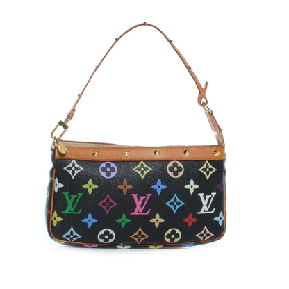 Louis Vuitton Monogram Multicolor Pochette Accessories Black 2 of 9