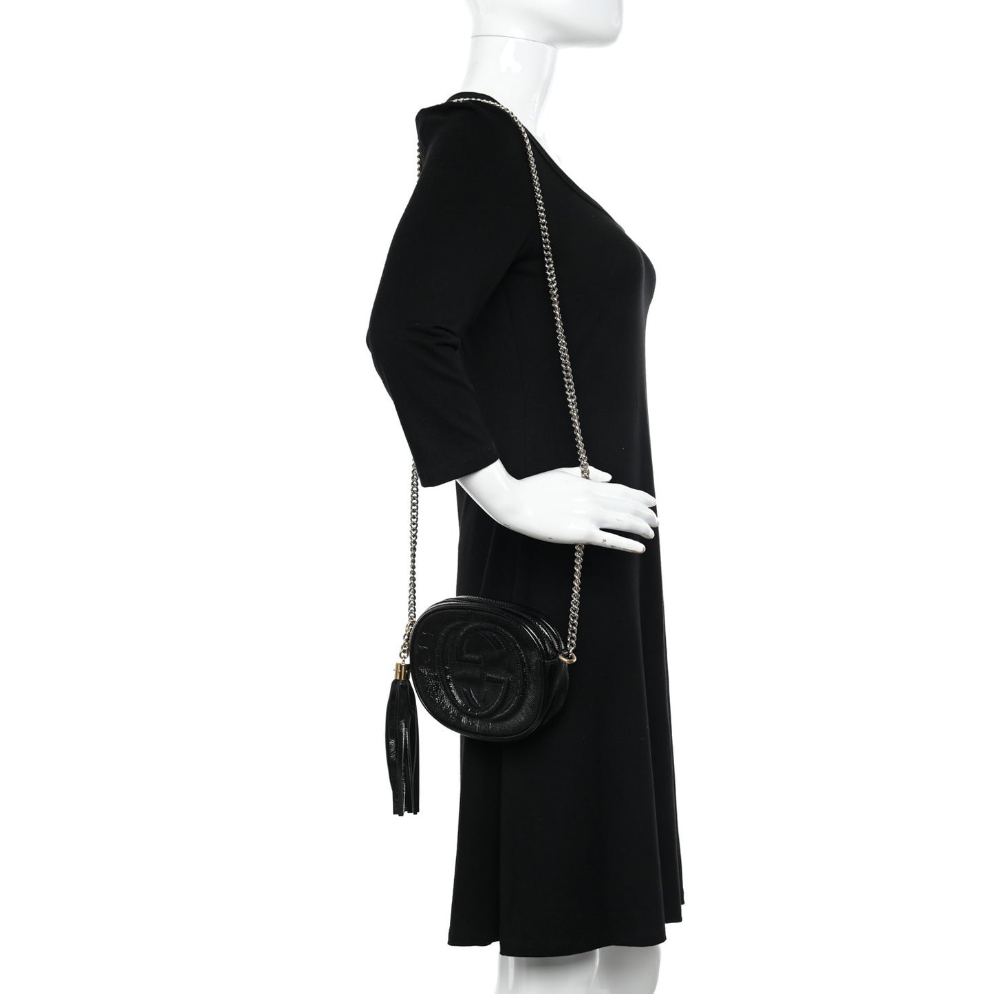 Patent Mini Soho Chain Bag Black