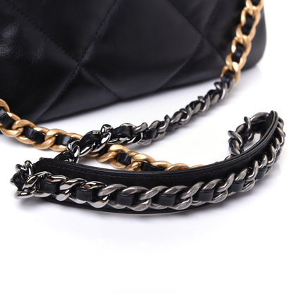 Chanel Goatskin Quilted Medium 19 Flap Black 13 of 16