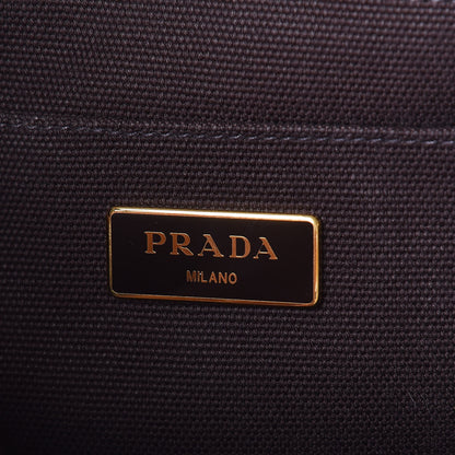 Prada Canapa Striped Logo Tote Tabacco 6 of 11
