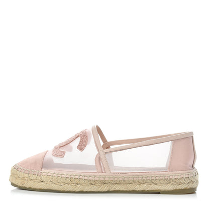 Chanel Mesh Grosgrain CC Espadrilles 37 Pink 1 of 9