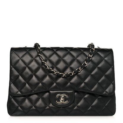 Chanel Lambskin Quilted Jumbo Single Flap Black 1 of 10