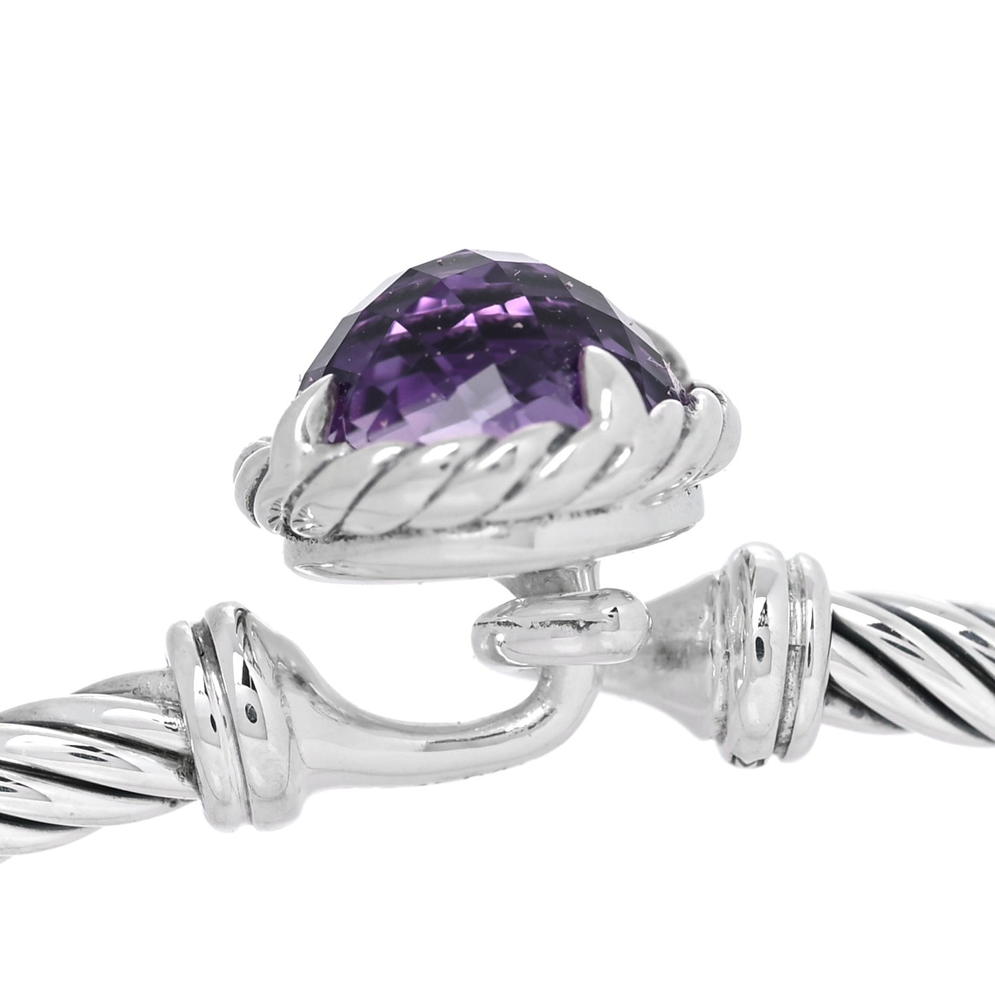 Sterling Silver Amethyst 3mm Chatelaine Bracelet