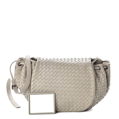 Bottega Veneta Nappa Intrecciato Small Messenger Flap Mink 1 of 15