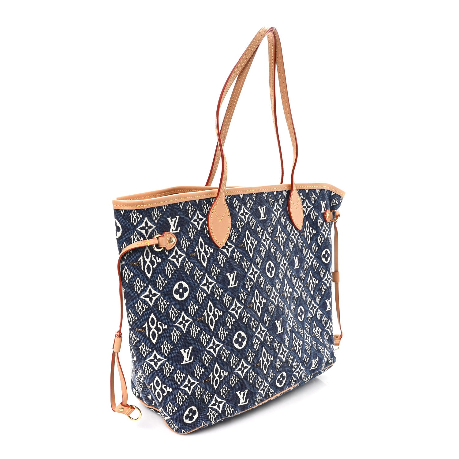 Louis Vuitton Jacquard Since 1854 Neverfull MM Blue 3 of 10