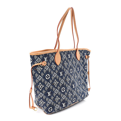 Louis Vuitton Jacquard Since 1854 Neverfull MM Blue 3 of 10