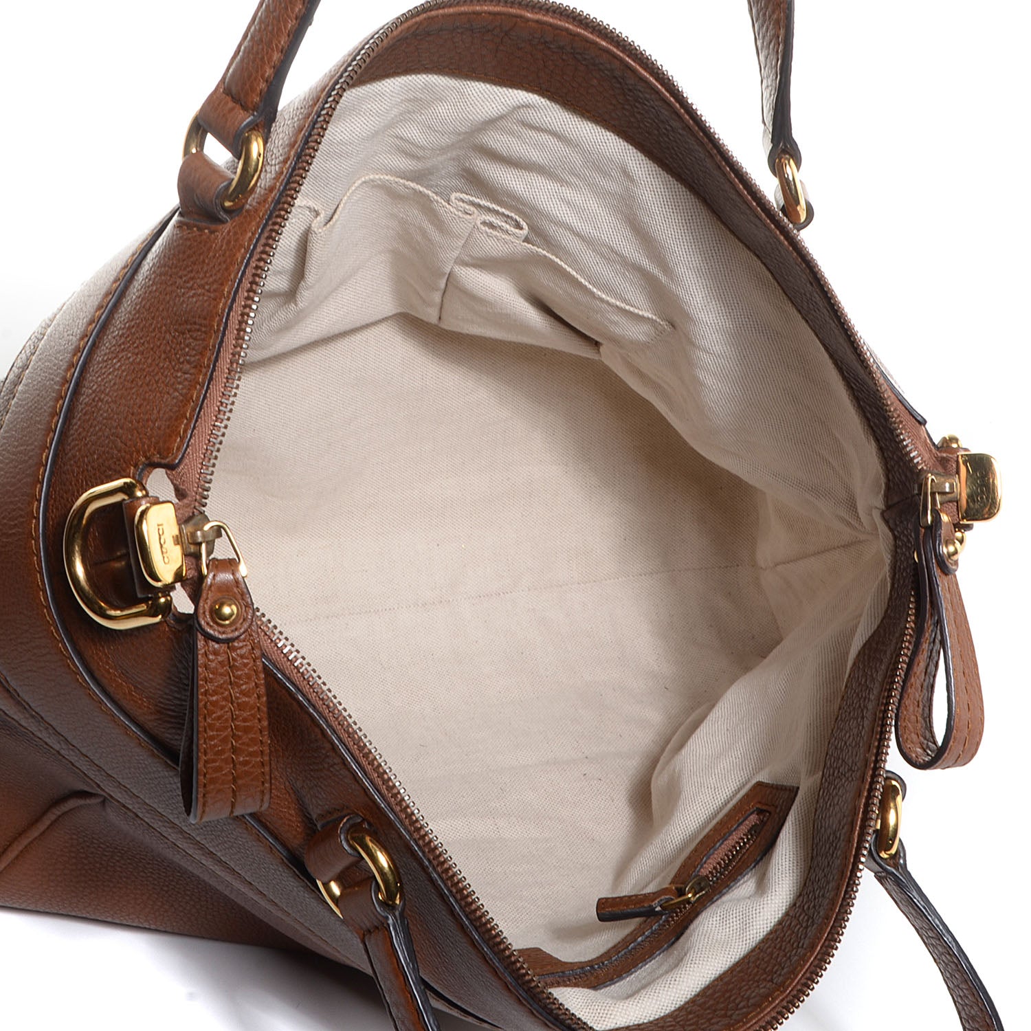 Gucci Leather Ride Medium Top Handle Bag Brown 5 of 7