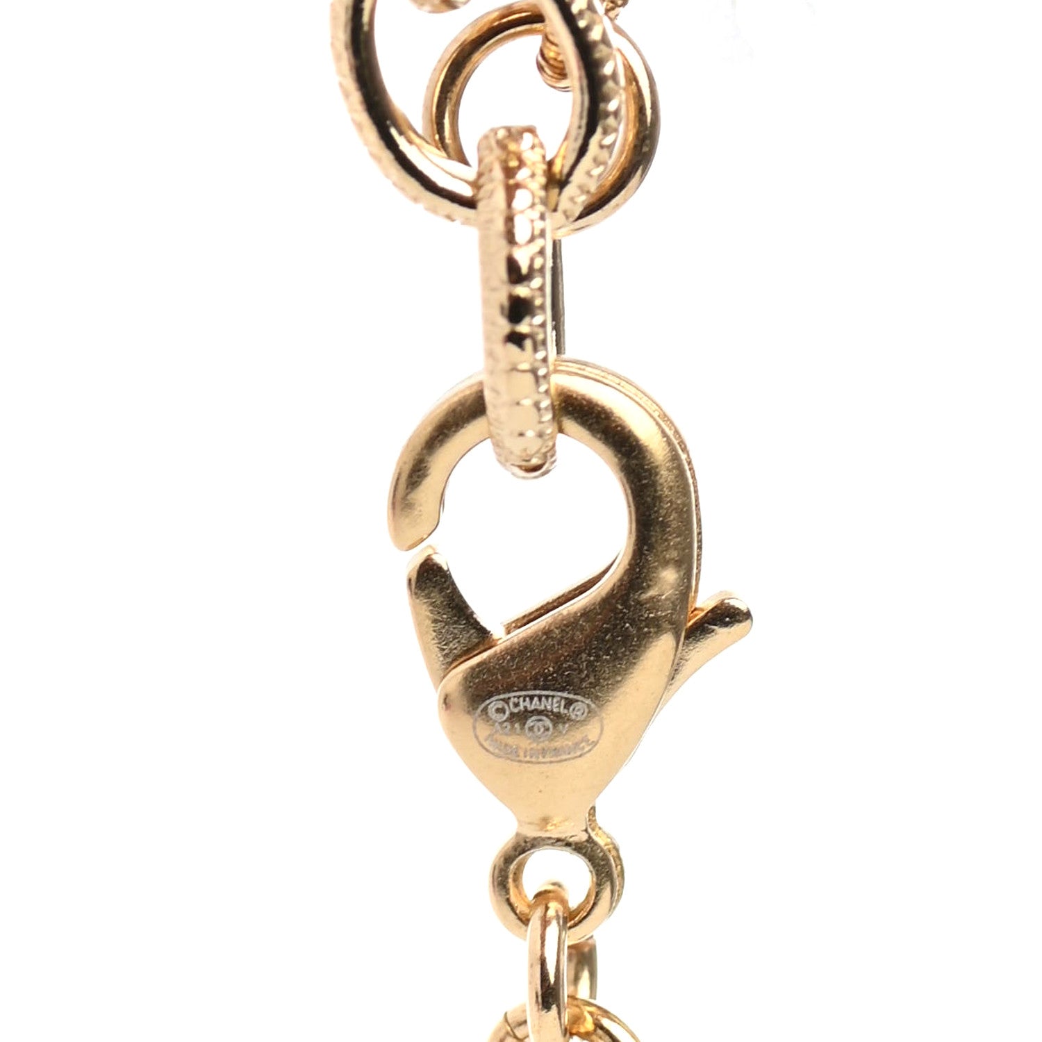 Chanel Pearl Crystal CC Short Necklace Gold 4 of 4