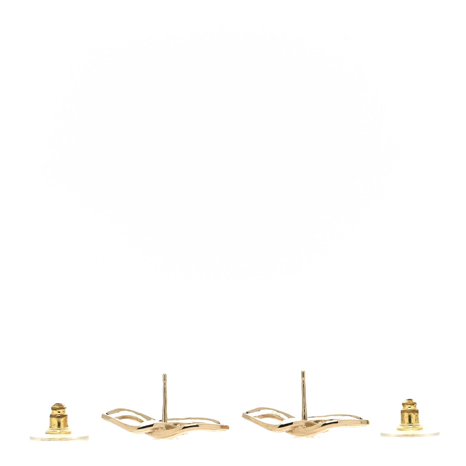 Chanel Metal CC Earrings Gold 3 of 4