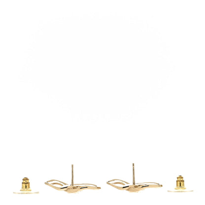 Chanel Metal CC Earrings Gold 3 of 4