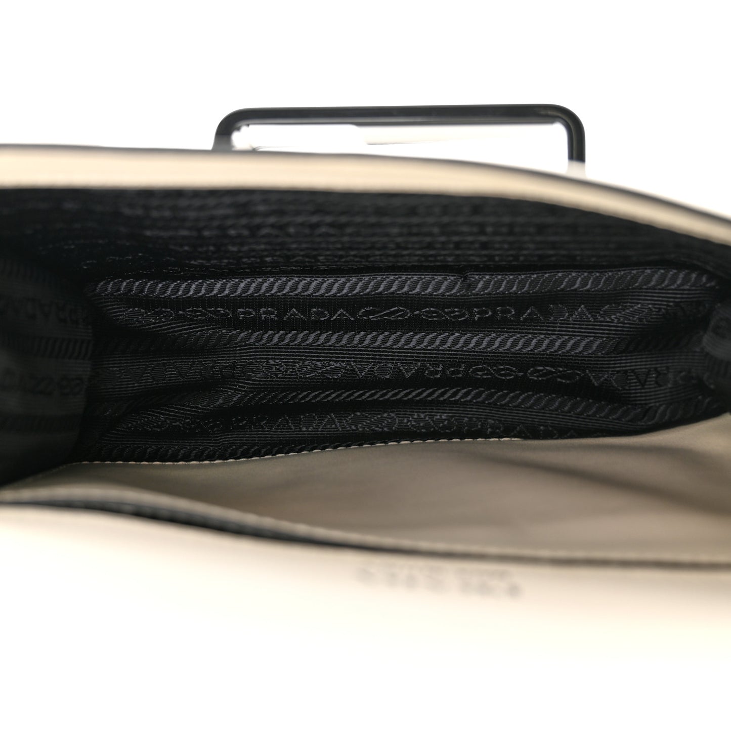 City Calf Plex Ribbon Bag White Black