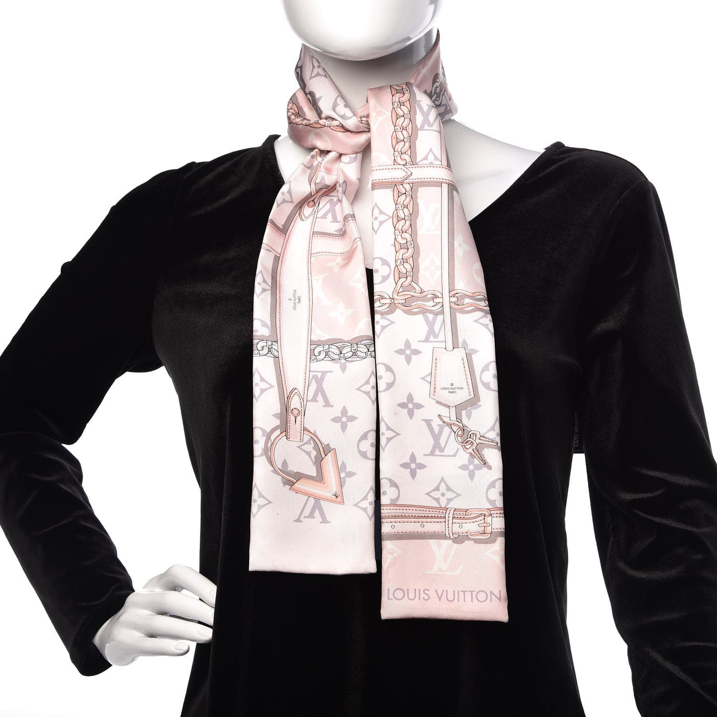 Silk Monogram Confidential Bandeau Light Pink