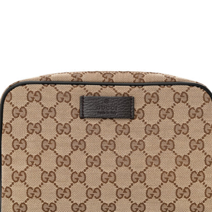 Gucci Monogram Dollar Calfskin Belt Bag Beige Ebony Testa di Moro Marrone Scuro 9 of 11