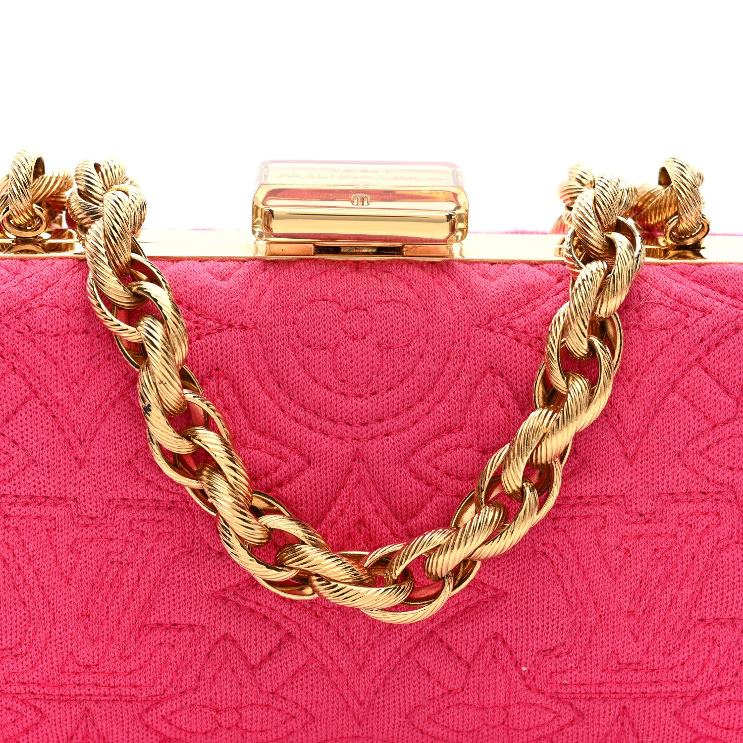 Louis Vuitton Jersey Monogram Motard Minaudiere Clutch Pink 7 of 9