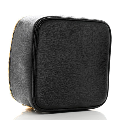 Chanel Caviar CC Vanity Cosmetic Case Black 4 of 9