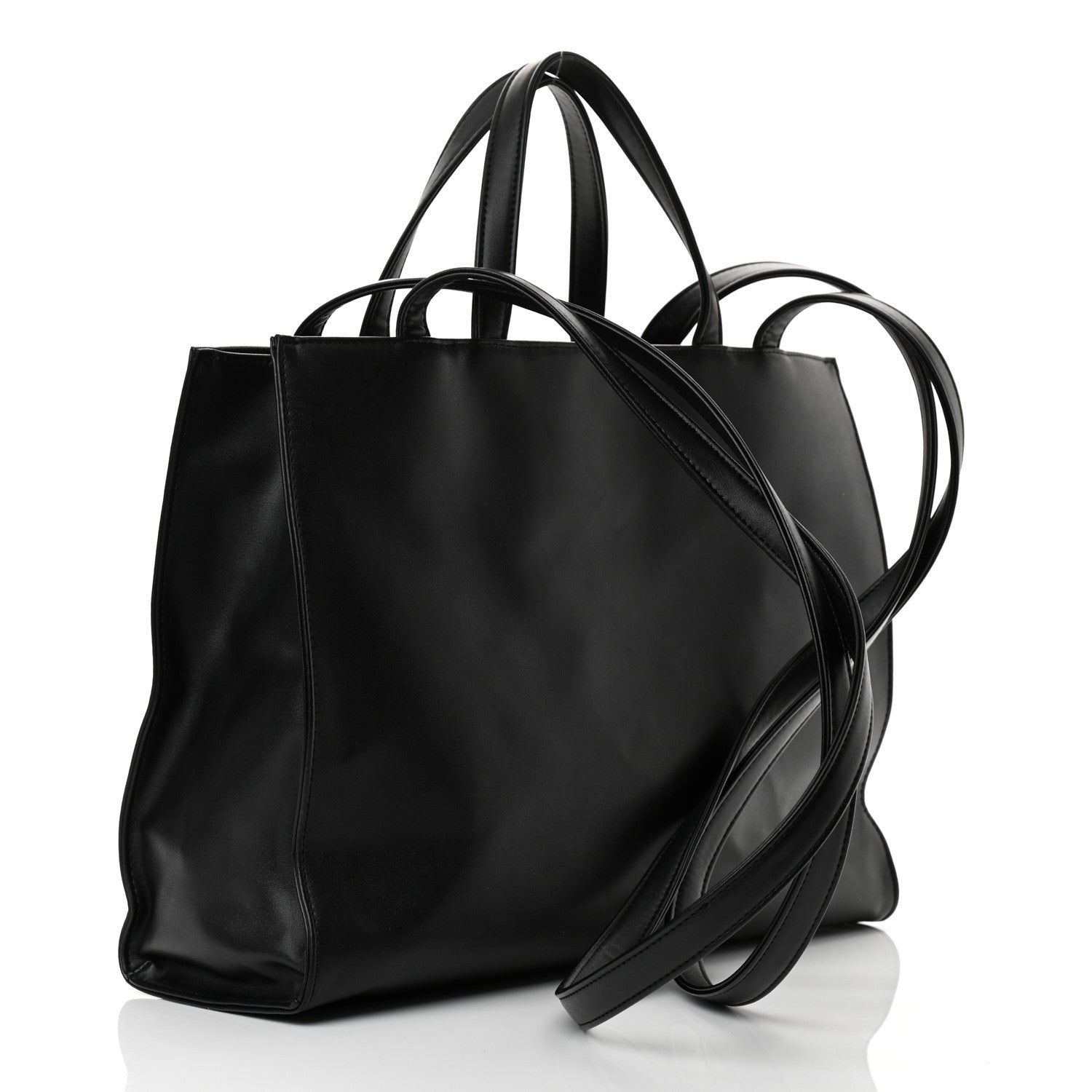 Telfar Vegan Leather Medium Shopping Bag Black 3 of 12