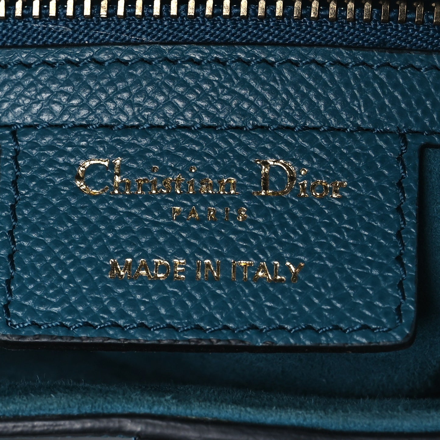 Grained Calfskin Saddle Bag Steel Blue