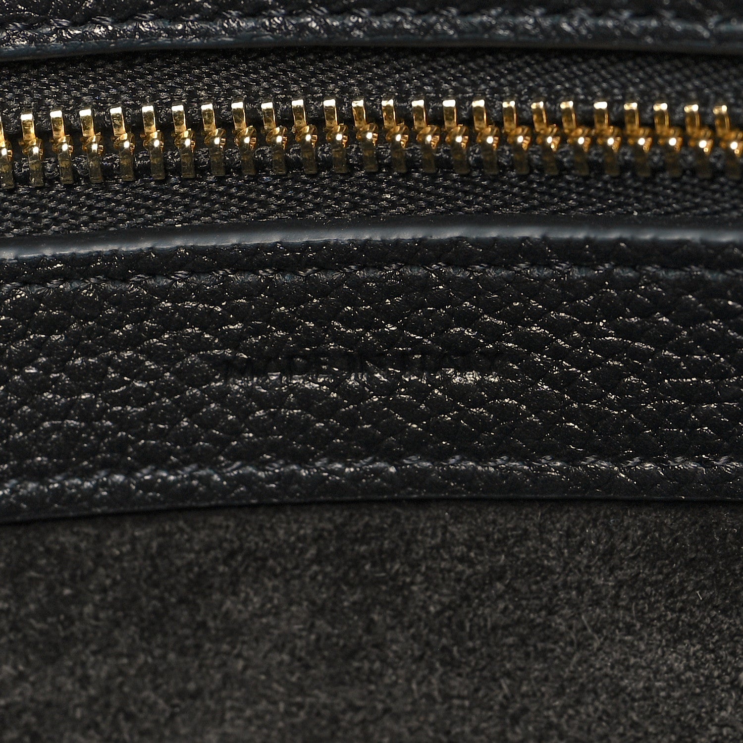 Celine Soft Grained Calfskin Small Belt Cabas Phantom Black 7 of 10