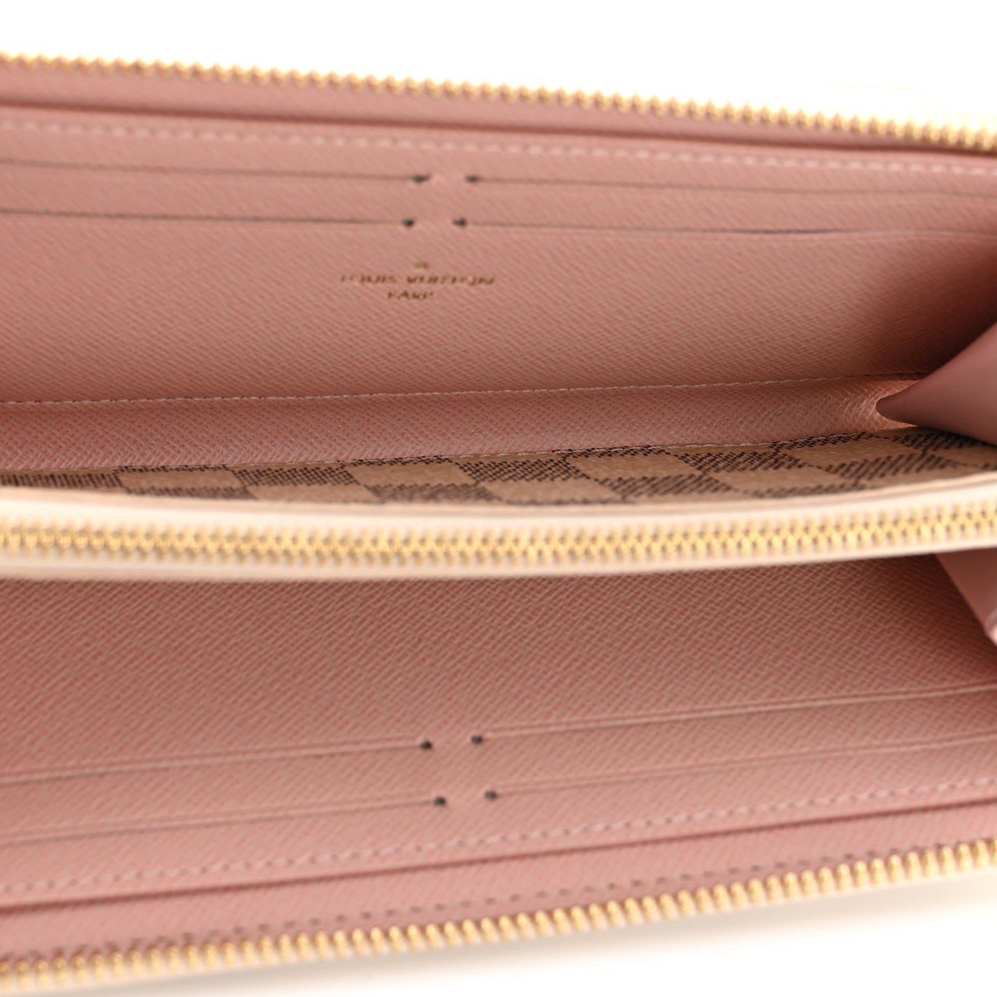 Damier Azur Clemence Wallet Rose Ballerine