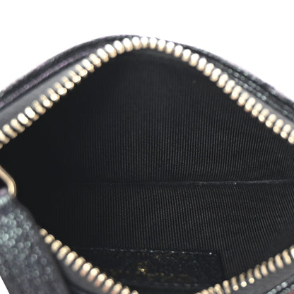 Chanel Iridescent Caviar Quilted Flap Zip Card Holder Black 5 of 8