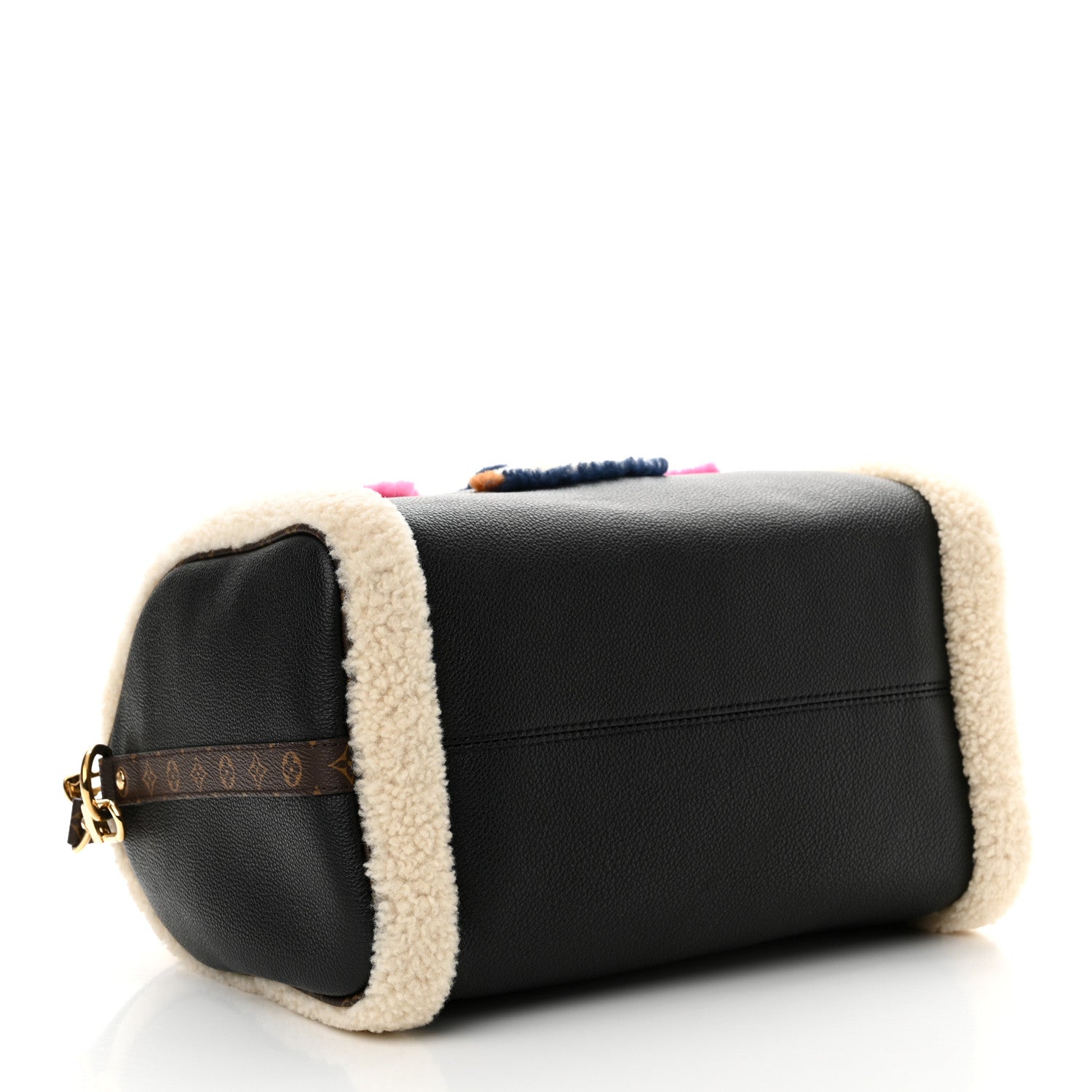 Louis Vuitton Calfskin Monogram Teddy Speedy Bandouliere 30 Black 4 of 11