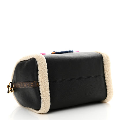 Louis Vuitton Calfskin Monogram Teddy Speedy Bandouliere 30 Black 4 of 11